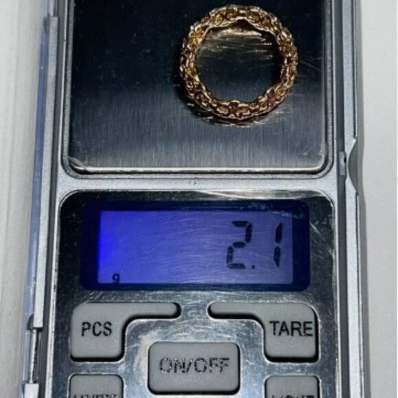 Milor Italy 14k Rose Gold Resin Filled Byzantine Band Ring Size 6 14K Rose Go - Picture 7 of 7